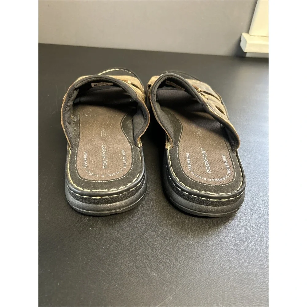Men's Size 13 Rockport‎ Leather Sandals Slides Comfort Fisherman Gladiator